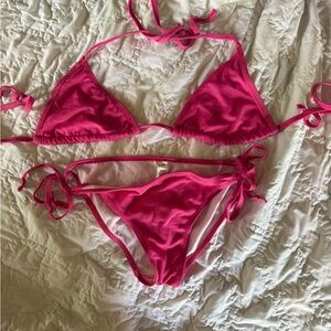 Pink Triangle Bikini Set